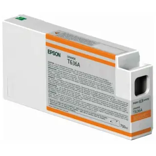 Produktfoto för Epson Bläckpatron, T636A, hög kapacitet, orange, singelförpackning, C13T636A00