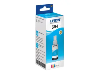 Produktfoto för Epson Bläckrefill, C13T664240, T6642, cyan, singelförpackning