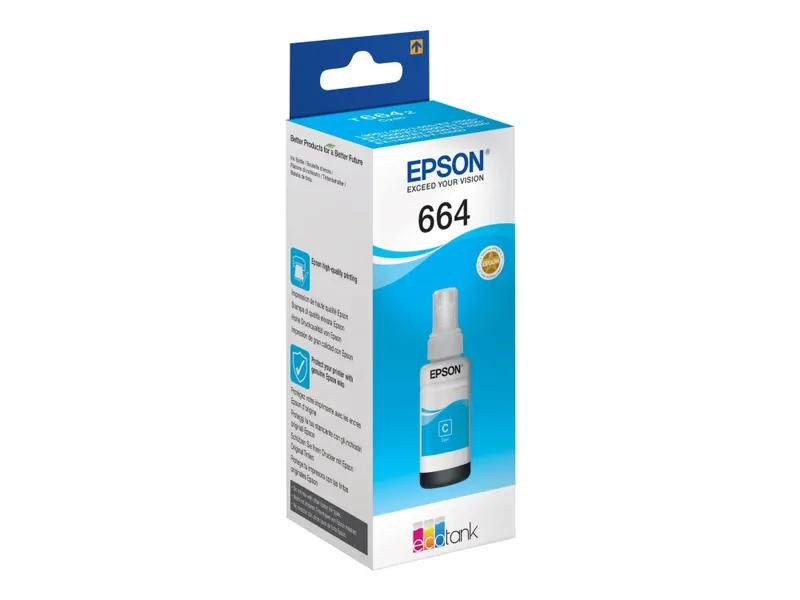 Alternativ bild 0 för Epson Bläckrefill, C13T664240, T6642, cyan, singelförpackning