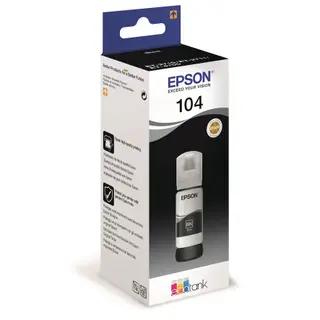 Produktfoto för Epson EcoTank bläckflaska 104 C13T00P140, 70 ml, svart