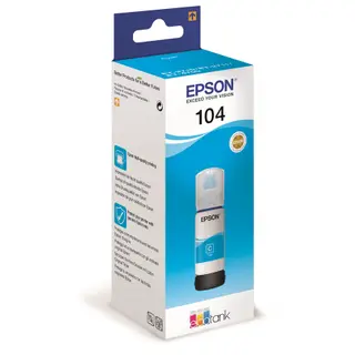 Produktfoto för Epson EcoTank bläckflaska 104 C13T00P240, 70 ml, cyan