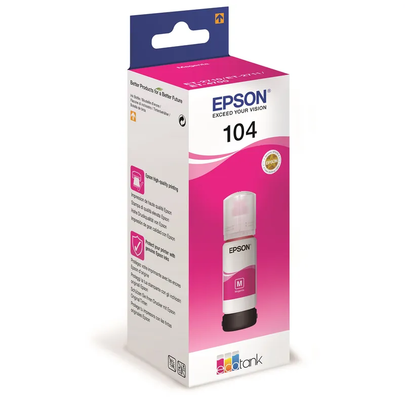 Alternativ bild 0 för Epson EcoTank bläckflaska 104 C13T00P340, 70 ml, magenta