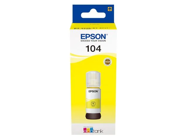 Alternativ bild 0 för Epson EcoTank bläckflaska 104 C13T00P440, 70 ml, gul