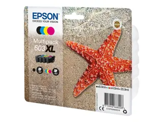 Produktfoto för Epson Originalbläckpatron 603 XL C13T03A64010, multiförpackning med fyra färger: svart, cyan, magenta, gul