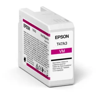 Produktfoto för Epson UltraChrome Pro T47A3 - 50 ml - intensiv magenta - original - bläcktank - för SureColor SC-P900, SC-P900 Mirage Bundling
