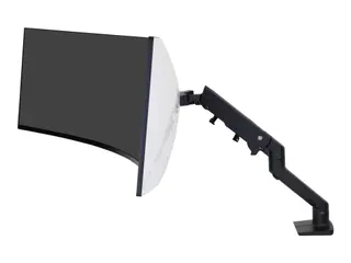Produktfoto för Ergotron HX - Monteringssats (vridbar arm, bordsfäste, fäste med genomföring, monteringsmaskinvara, förlängningsdel, HD-led) - Patenterade Constant Force-tekniken - för LCD-display/krökt LCD-display - mattsvart - skärmstorlek: up to 49