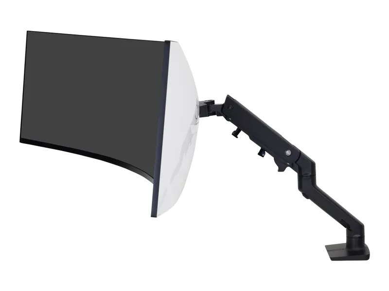 Alternativ bild 0 för Ergotron HX - Monteringssats (vridbar arm, bordsfäste, fäste med genomföring, monteringsmaskinvara, förlängningsdel, HD-led) - Patenterade Constant Force-tekniken - för LCD-display/krökt LCD-display - mattsvart - skärmstorlek: up to 49