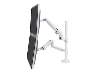 Produktfoto för Ergotron LX Dual Stacking Arm Tall Pole (White)