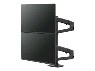 Produktfoto för Ergotron LX - Monteringssats (hög pelare, dubbel staplingsarm) - för 2 LCD-bildskärmar - mattsvart - skärmstorlek: upp till 40 tum - disk-monteringsbar