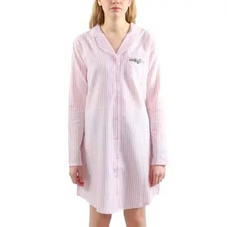 Produktfoto för Esprit Calista Flannel Nightshirt Vit/Rosa bomull 40 Dam