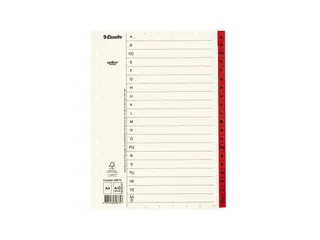 Produktfoto för Esselte Pappregister Servo A4 A-Ö röd