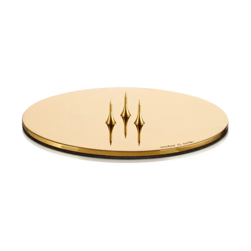 Alternativ bild 0 för Ester&Erik - Candle plates - Ljusplatta - Blank, Guld - 9 cm