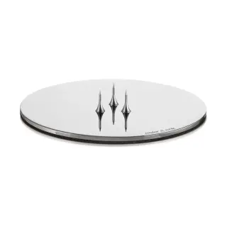 Produktfoto för Ester&Erik - Candle plates - Ljusplatta - Blank, Sølv - 9 cm