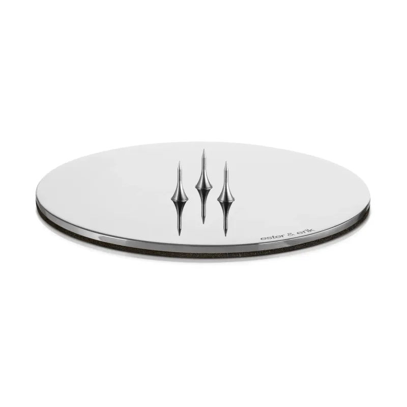 Alternativ bild 0 för Ester&Erik - Candle plates - Ljusplatta - Blank, Sølv - 9 cm