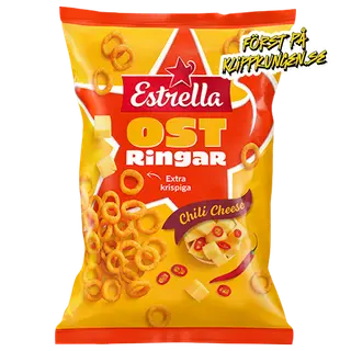 Produktfoto för Estrella Ostringar Chili Cheese 200g