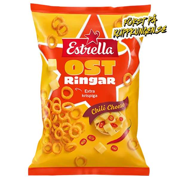 Alternativ bild 0 för Estrella Ostringar Chili Cheese 200g