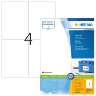 Produktfoto för Etikett HERMA Premium A4 105x148 (100)