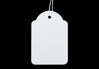 Produktfoto för Etikett med snöre 28x43mm