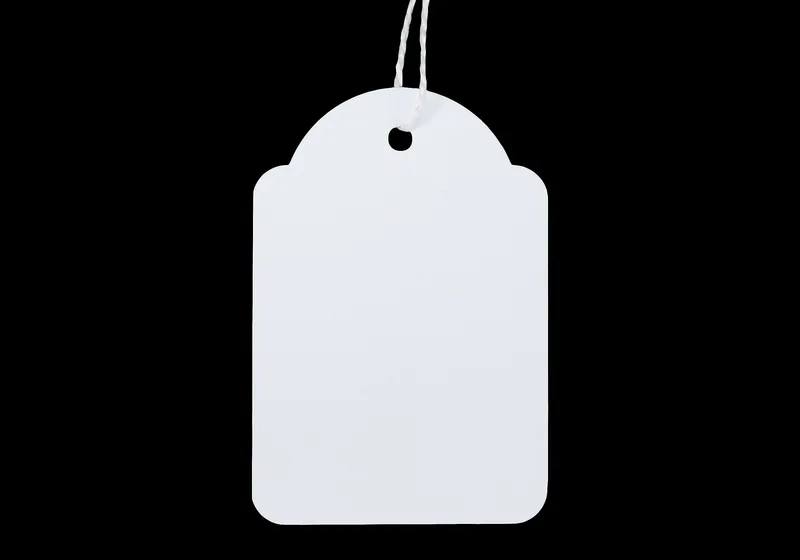 Alternativ bild 0 för Etikett med snöre 28x43mm