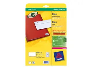 Produktfoto för Etiketter Avery L7551 transparent 38,1x21,2 (låda med 1625 st.)