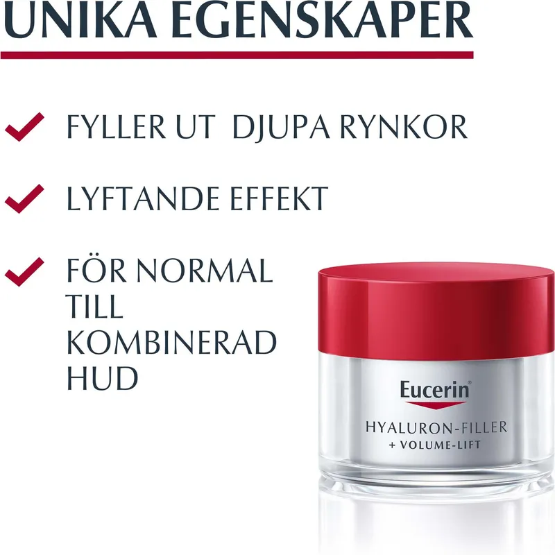 Bild 2 för Eucerin Hyaluron-Filler + Volume-Lift Day Cream SPF15 Normal to Combination Skin 50 ml