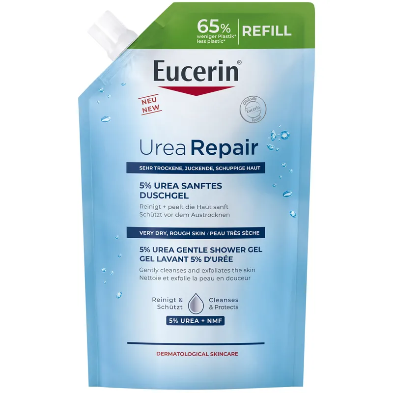 Bild 2 för Eucerin urearepair 5% urea shower gel refill 400 ml