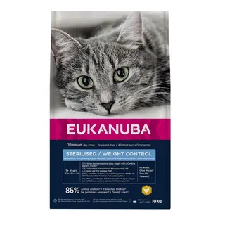Produktfoto för Eukanuba Euk Cat Adult Sterilised/Weight Control 10kg