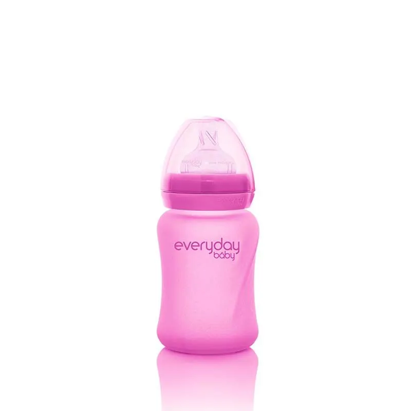 Bild 1 för Everyday Baby nappflaska med värmeind Healthy+ 150 ml, rosa