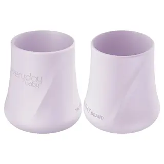 Produktfoto för Everyday Baby silikonmugg 2-p, light lavender