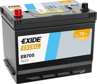 Produktfoto för Exide Excell EB705 70 Ah