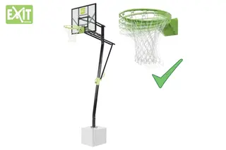 Produktfoto för EXIT Galaxy basketplanka för markinstallation med dunk basketkorg - grön/svart