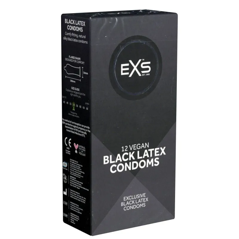 Alternativ bild 0 för EXS Black Latex Kondomer 12-pack