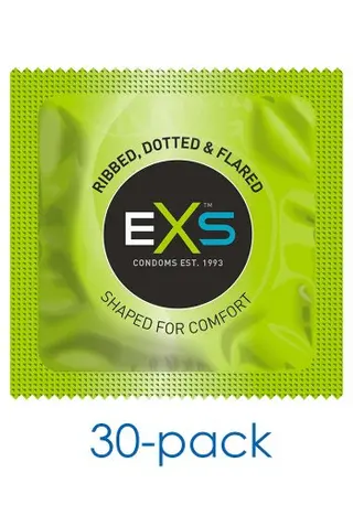 Produktfoto för EXS EXS Ribbed Dotted Flared - 30 pack