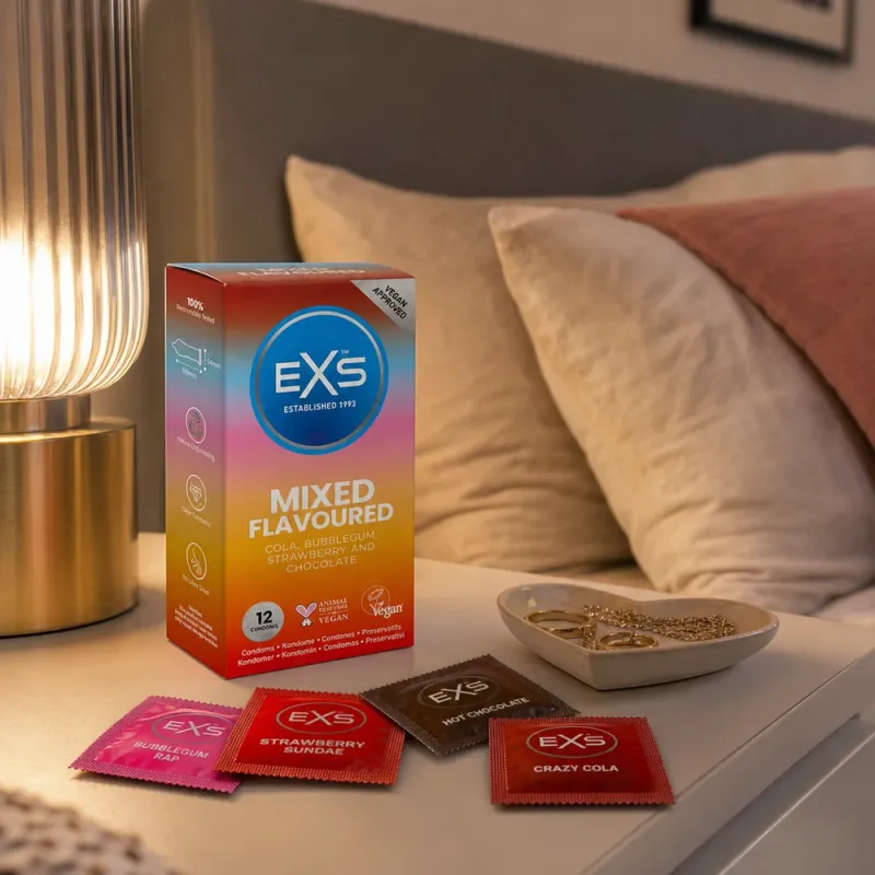 Bild 2 för EXS Mixed Flavoured Kondomer 12-pack