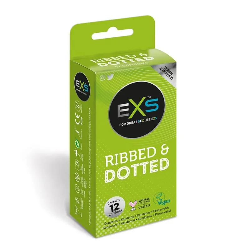 Alternativ bild 0 för EXS Ribbed & Dotted Kondomer 12-pack