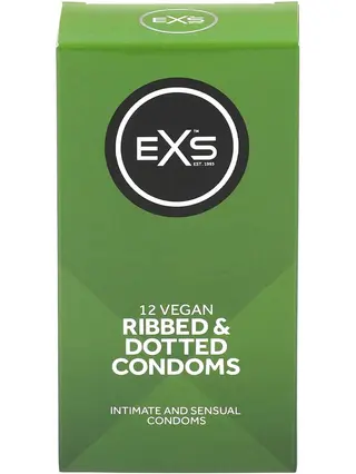 Produktfoto för EXS Ribbed & Dotted Kondomer 12-pack