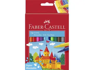 Produktfoto för Faber-Castell 554202, 24 färger, Rundad spets, Multifärg, Rund, 24 styck