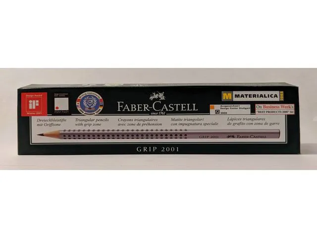 Alternativ bild 0 för Faber-Castell Blyertspenna, Grip 2001, HB-stift, triangelformad pennkropp med greppzon, silver