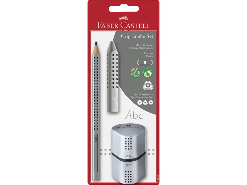 Alternativ bild 0 för Faber-Castell Blyertspenna Jumbo Grip Silver set