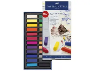 Produktfoto för Faber-Castell - Färgkrita - mjuk färgpenna (paket om 24)