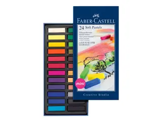 Produktfoto för Faber-Castell - Färgkrita - mjuk färgpenna (paket om 24)