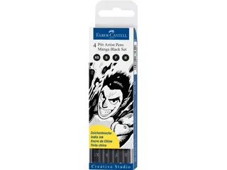 Produktfoto för Faber-Castell Fiberpenna Pitt Artist Manga Black