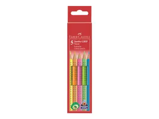 Produktfoto för Faber-Castell Jumbo GRIP - Färgpenna - blandfärger (paket om 5)