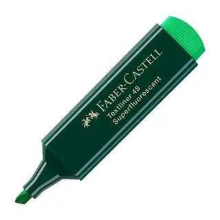 Produktfoto för Faber-Castell Överstrykningspenna, TEXTLINER 48, snedskuren spets, 1 mm, 2 mm och 5 mm, påfyllningsbar, grön