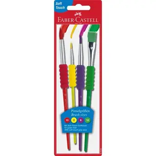 Produktfoto för Faber-Castell - Pensel - storlek: 2, 6, 10, 12 (paket om 4)