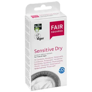 Produktfoto för FAIR Squared Sensitive Dry 10-pack Rättvisemärkta kondomer
