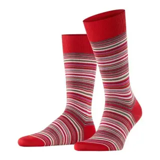 Produktfoto för Falke Strumpor Microblock Socks Röd Mönster bomull Strl 41/42 Herr