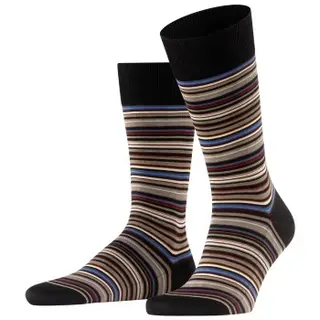 Produktfoto för Falke Strumpor Microblock Socks Svart randig bomull Strl 43/44 Herr