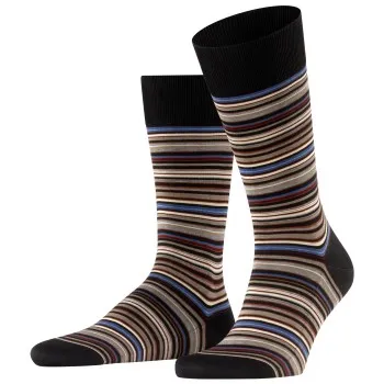 Alternativ bild 0 för Falke Strumpor Microblock Socks Svart randig bomull Strl 43/44 Herr