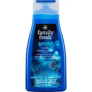 Produktfoto för Family Fresh Sport Cooling Shower and Shampoo 500 ml